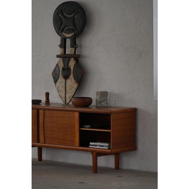 Wood Mid-Century Modern Danish Freestanding Teak Credenza from Hansen & Pedersen, 1960s For Sale - Image 7 of 17