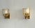 Barovier & Toso 1960s Italian Murano Glass & Brass Art Deco Sconces - Pair For Sale - Image 4 of 7