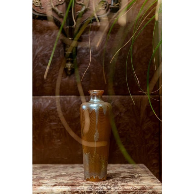 Art Nouveau PG 1/214 Vase in Orange, Blue and Silver Glass from Johann Loetz Witwe, 1901 For Sale - Image 9 of 10