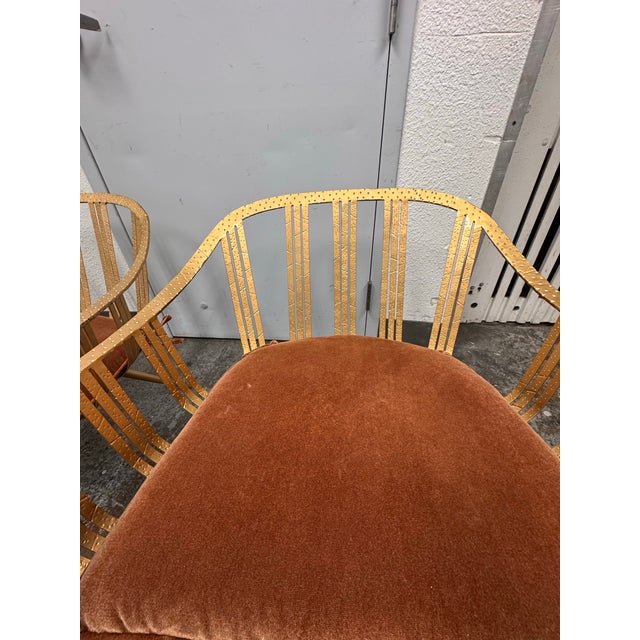 Metal Cb2 Gala Gold Lounge Chairs, Pair. For Sale - Image 7 of 12