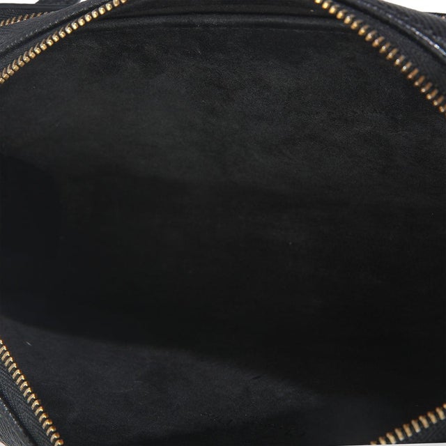 Black Grained Calfskin Caro Double Pouch For Sale - Image 9 of 9