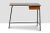 Wood Desk in Oak and Black Metal by Jacques Hitier for MBO, 1951 For Sale - Image 7 of 7