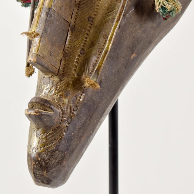 Early 20th Century Early 20th Century Marka Embossed Metal Mask Mali For Sale - Image 5 of 10