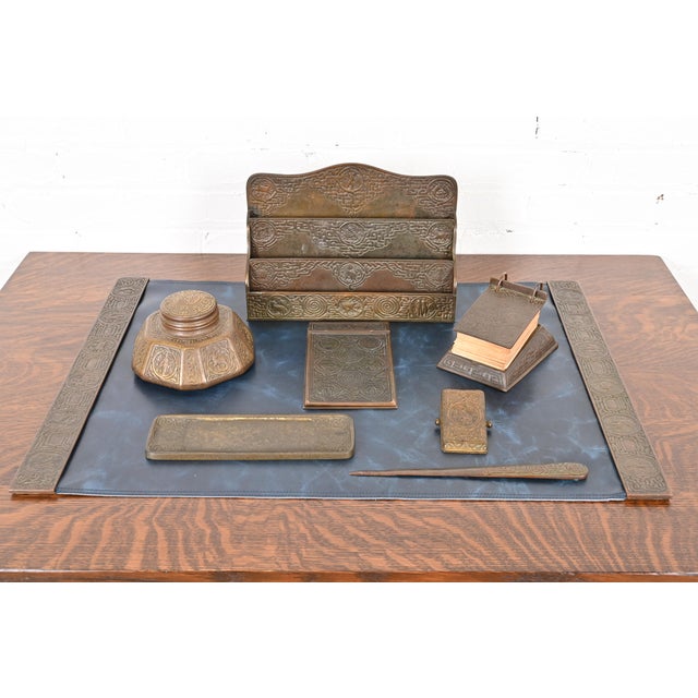 Tiffany Studios New York Zodiac Bronze Notepad Holder For Sale - Image 11 of 12