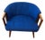 Bright Blue Mid Century Lounge Chair For Sale