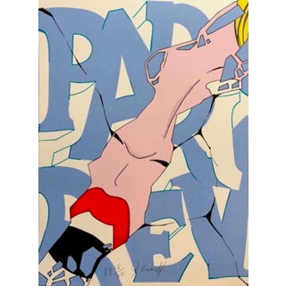 Late 20th Century John Matos "Crash" Paris Review Hand Signed Numbered Silkscreen For Sale