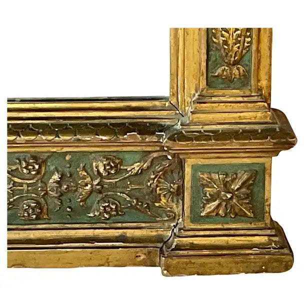 Italian Giltwood and Polychrome Neoclassical Mirror Tuscan Circa 1750 For Sale In Tampa - Image 6 of 18