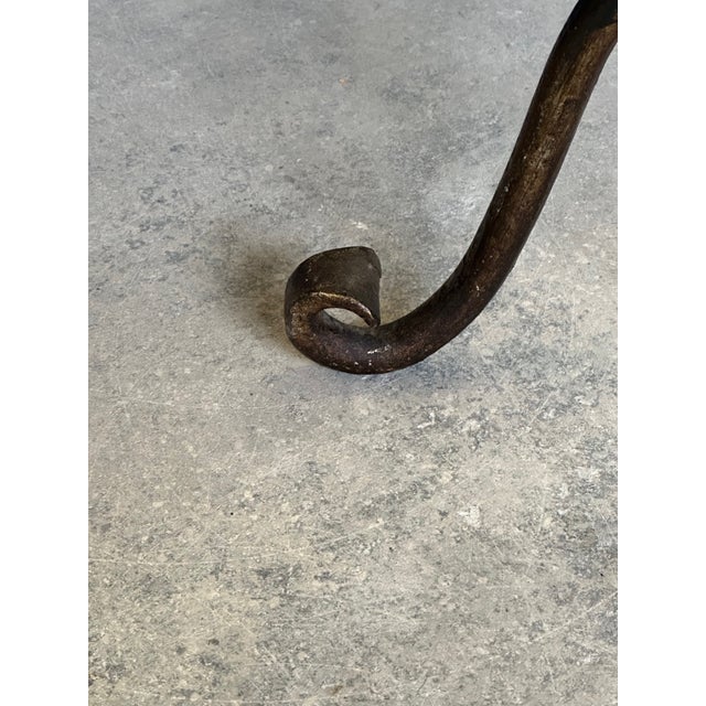 Metal Spanish Gilt Iron Side Table on an Elevated Tripod Base For Sale - Image 7 of 12
