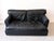 Postmodern Black Leather Two-Seater Sofa by Arcon Italia, Italy, 1980s For Sale - Image 3 of 15
