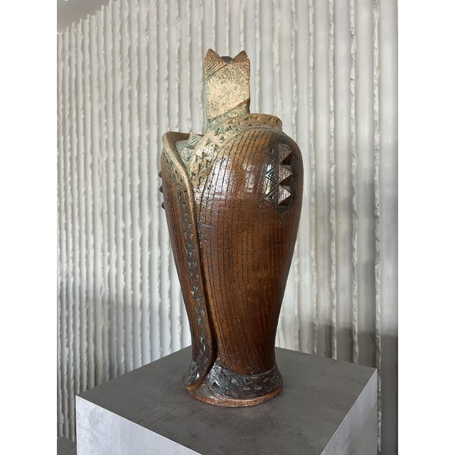 Large Sculptural Ceramic Chess Set from Maria Kenarova, Set of 32 For Sale - Image 4 of 18