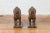 Brown Vintage Bronze With Dark Patina Lion Sculptures on Bases - A Pair For Sale - Image 8 of 13