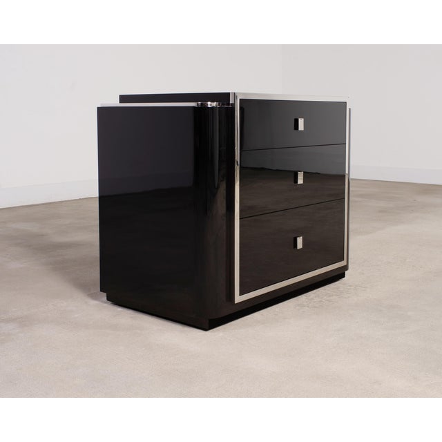 Art Deco Ralph Lauren Art Deco Style Lacquered Duke Nightstand For Sale - Image 3 of 18