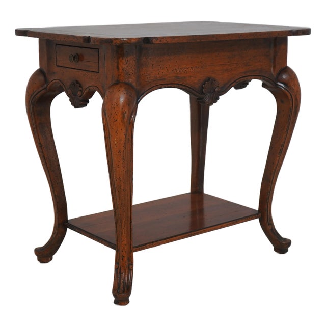 Henredon One-Drawer French Provincial Mahogany Side Table For Sale