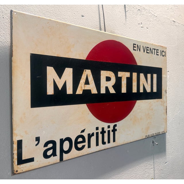 Authentic original Martini advertising sign dated 1973, produced by Pub Vox Paris, as shown below right. A fine example of...