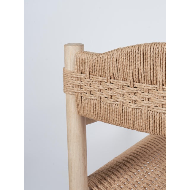 The Dining Chair in Ash With Handwoven Danish Cord Seat and Back Is Designed and Handcrafted by Valeriy Khvan. For Sale - Image 9 of 10