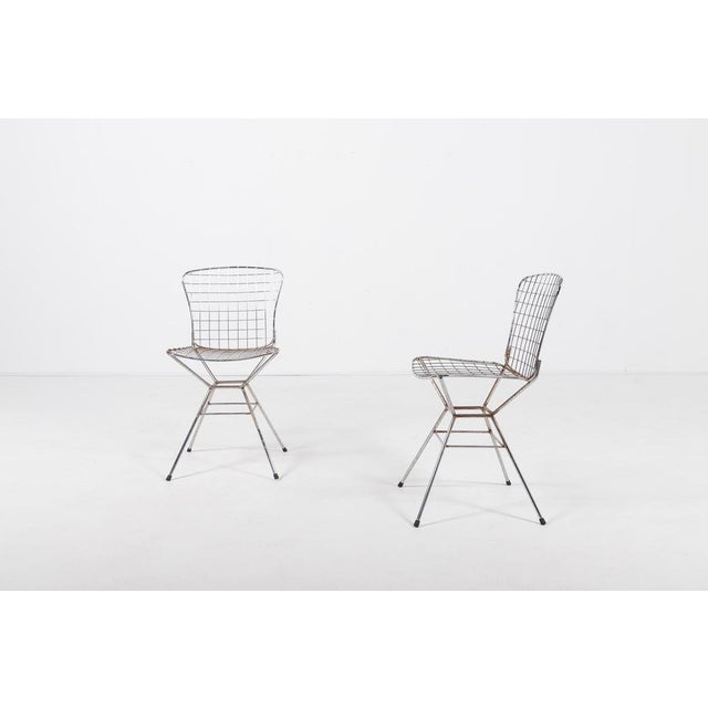 Italian design pair of architectural steel wire chairs produced in the 1970’s.Condition Good, some rust marks I have...