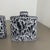 Pottery Fat Lava Cubic Vases in Black-White from Jopeko, Germany, 1970s, Set of 2 For Sale - Image 13 of 18