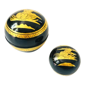 Lacquered Frog Nesting Boxes - Set of 2