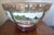 Mid 20th Century Mid Century Chinese Export Rose Medallion Punch Bowl on Wood Stand For Sale - Image 5 of 11