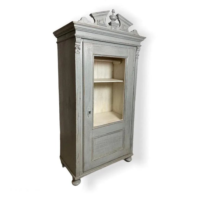Painted Showcase Cabinet, 1900s For Sale - Image 11 of 11