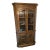 1980s Ethan Allan Charter Oak Jacobean Corner Cabinet Hutch Display For Sale