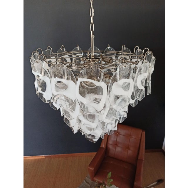 Large Vintage Italian Murano Chandelier by Vistosi, 1990s For Sale - Image 12 of 18