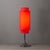 Not Yet Made - Made To Order Lollipop Table Lamp - Black Nickel, Crimson Red Linen Double Shade, on/Off Pull Chain For Sale - Image 5 of 15