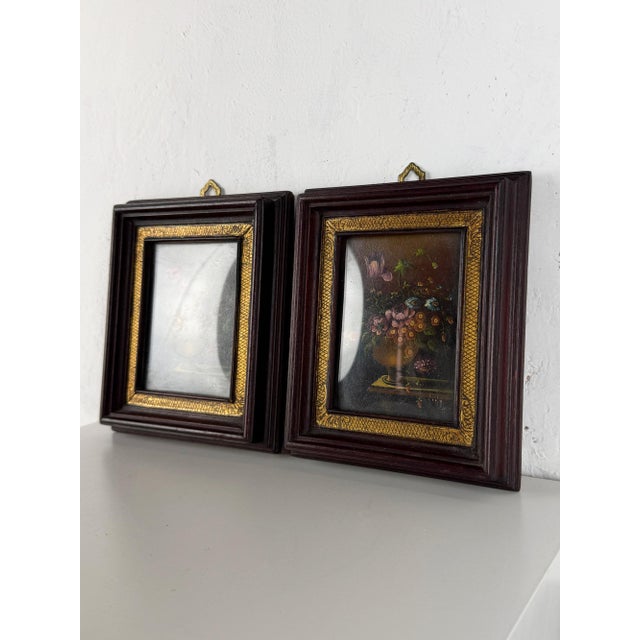 1920s Still Life Composition, 1920s, Oil Painting on Copper, Set of 2 For Sale - Image 5 of 12