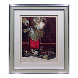 Sunol Alvar "Untitled" Lithograph with Embossing Hand Signed Framed For Sale