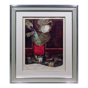 Sunol Alvar "Untitled" Lithograph with Embossing Hand Signed Framed