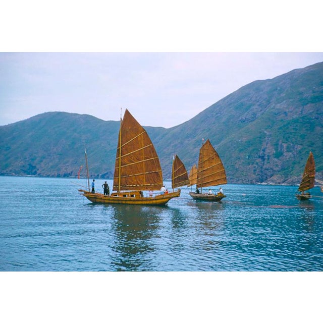 Junks In Hong Kong Harbour by Toni Frissell A traditional junks in Hong Kong harbour, 1959. (Photo by Toni Frissell)...