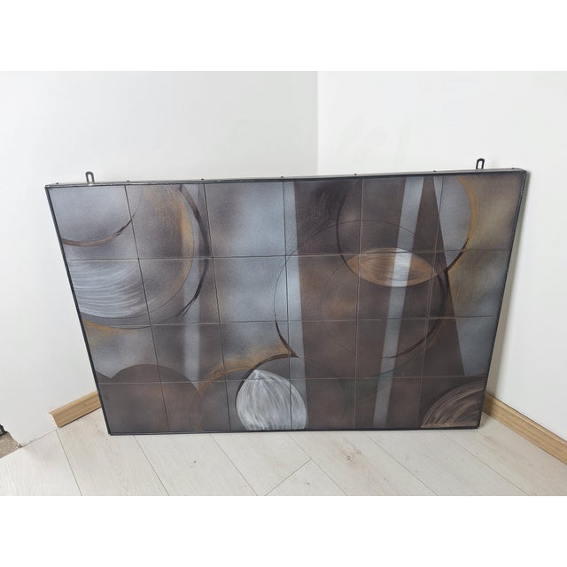 Informal Painted Ceramic Tile Panel by Claudio Monotti for Studio Deruta, 1960s For Sale - Image 11 of 11