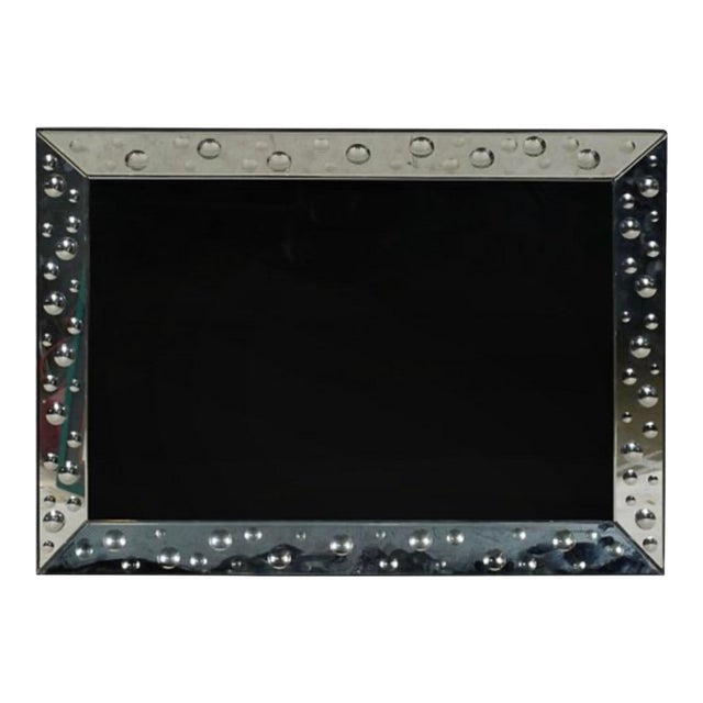 Modern Designer Mirror W Convex Circles For Sale