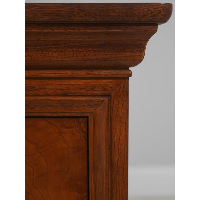 Wood Pair Thomasville Walnut Finish Nightstands For Sale - Image 7 of 18