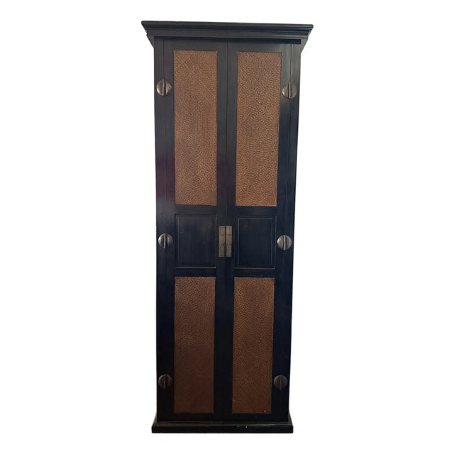 Asian Inspired Tall Cabinet For Sale