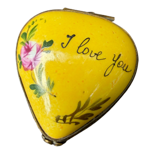 1980s French Limoges I Love You Heart Trinket Box