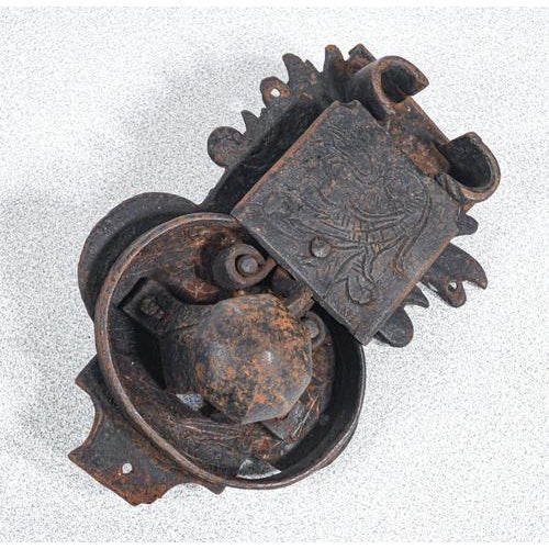 Antique Lock with Iron Key, 1800s For Sale - Image 17 of 18