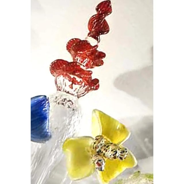 Venetian Floreal Multicolor Cà Rezzonico Murano Glass Wall Sconce by Simoeng For Sale - Image 7 of 8
