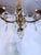 1930s Vintage Brass Chandelier With Crystals For Sale - Image 9 of 13