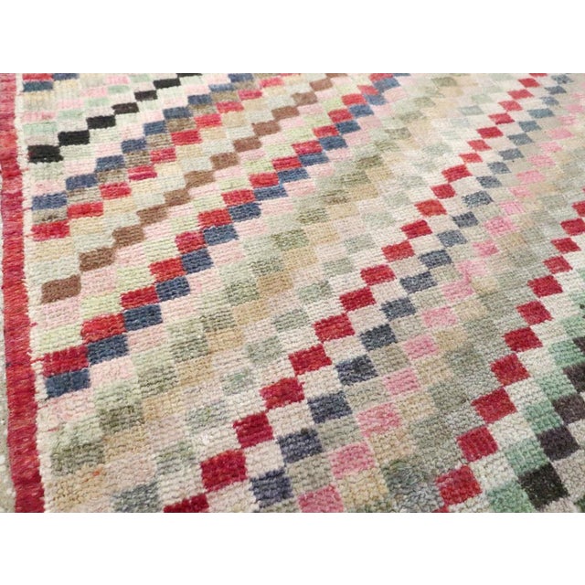 Mid 20th Century Galerie Shabab Collection Mid-20th Century, Handmade Turkish Anatolian Throw Rug For Sale - Image 5 of 10