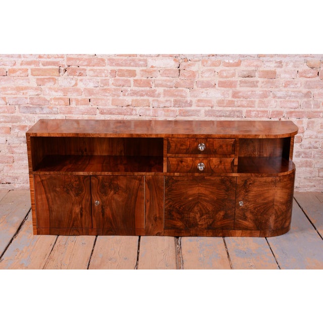 Art Deco Buffet in Walnut and Chrome, 1920s For Sale - Image 4 of 14