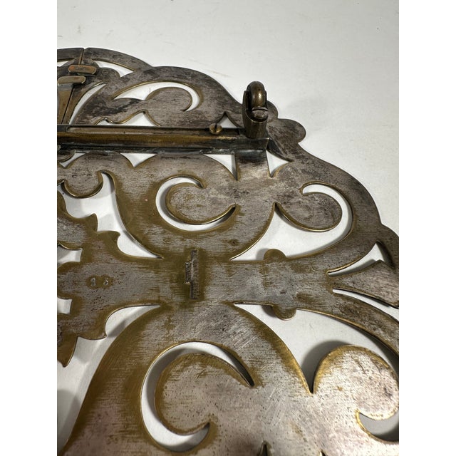 Late 19th Century French Antique Rolling Expandable Brass Silverplate Trivet by Au Bon Marché Paris, Late 19th C. For Sale - Image 5 of 12