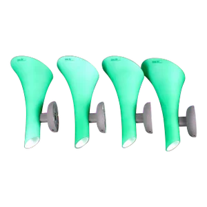 Carlo Nason for "Murano Due", Postmodern Green Murano Glass Sconces , Italy - Set of 4