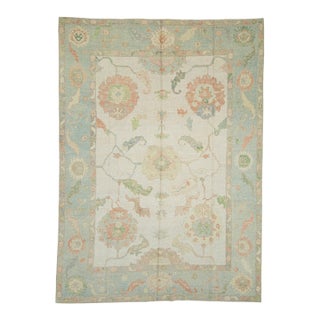 Turkish Oushak Rug 9' x 12'4" For Sale