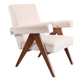 Italian Armchair in Mohair For Sale