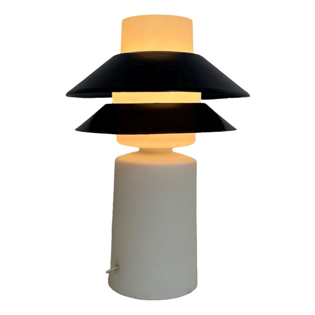 D-2044 Table Lamp in Opaline Glass Base from Raak For Sale
