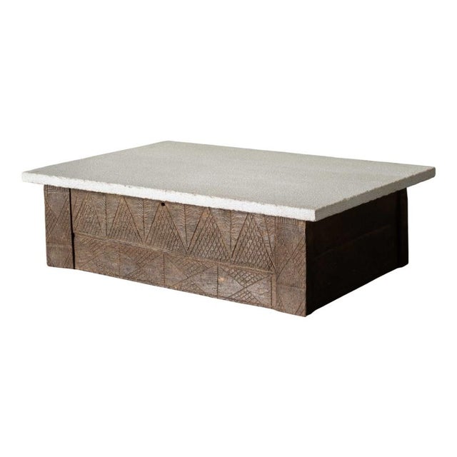 White Coffee Tables in Stone and Wood For Sale - Image 8 of 8