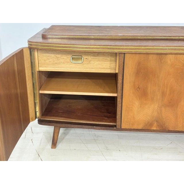 Mid-Century Sideboard in Wood with Gilt Details For Sale - Image 5 of 13