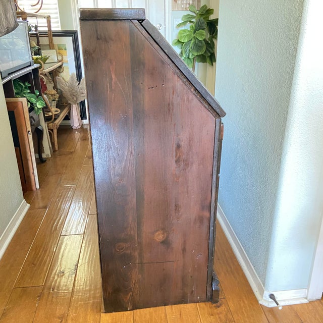 Mid 20th Century Vintage Secretary Three Drawer Desk For Sale - Image 5 of 9