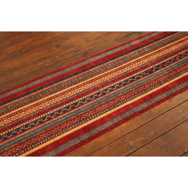 Hand-Knotted Middle Eastern Wool Runner Rug with Plant Dyes For Sale - Image 5 of 9
